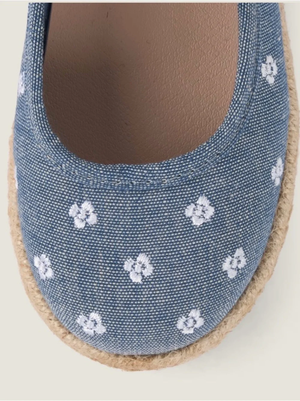 Gymboree‎ Denim Blue Floral Mary Jane Shoes